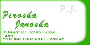 piroska janoska business card